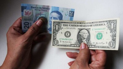 El miércoles, el peso mexicano cerró en las 16.75 unidades