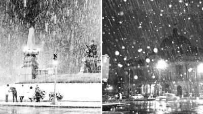 La capital del país se cubrió de nieve por unas heladas que comenzaron en el norte de México