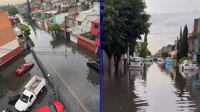Intensas lluvias dejan graves inundaciones en calles de Nezahualcóyotl