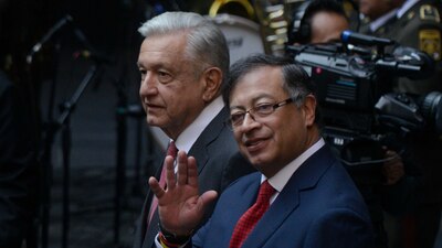 El presidente de Colombia se reunió en Palacio Nacional con Andrés Manuel López Obrador.