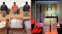 Detienen a conductor que transportaba casi 2 toneladas de droga en supuestos dulces de coco
