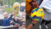 VIDEO: De la Espriella desata críticas al regalar balones a damnificados por el terremoto