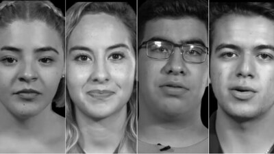 Algunos de los jóvenes que exigieron justicia para un estudiante asesinado en la Ciudad de México