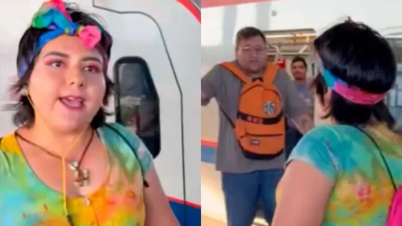 VIDEO: Captan a mujer agrediendo a pasajeros de Monterrey; la apodan ‘Lady Metro’