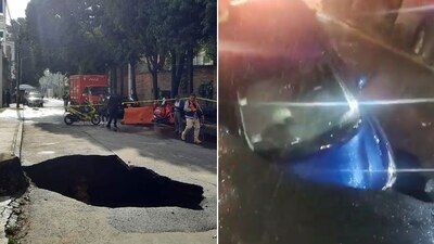 Autoridades ya trabajan para atender esta formación en el asfalto