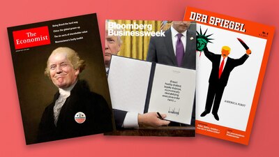 Desde que llegó a la Casa Blanca, publicaciones en todo el mundo han llevado en sus portadas a Donald Trump