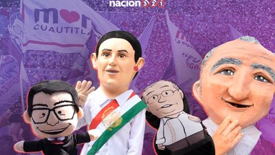 Muñecos, piñatas y botargas adornan sus giras