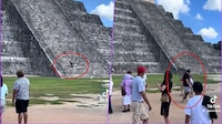 VIDEO: Turista ignora advertencias y sube a la pirámide de Kukulcán en Chichén Itzá