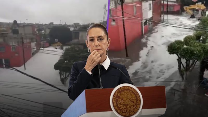 Sheinbaum anuncia apoyos tras desbordamiento de presa en Naucalpan