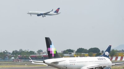 Hace un par de semanas, se registraron 12 idas al aire en un par de horas en el AICM a causa del viento