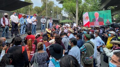 Simpatizantes de Félix Salgado organizaron un plantón