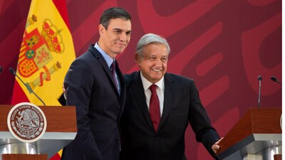 AMLO reiteró, frente al presidente español Pedro Sánchez, que no habrá modificaciones fiscales