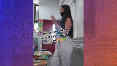 La docente enseñó una lección a sus alumnos para aprender sobre