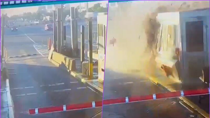 VIDEO: Conductor se estrella contra peaje y muere ¡Cobrador se salva de milagro!