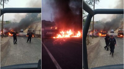 Hasta el momento no se registran personas detenidas ni se conoce el número de vehículos incendiados.