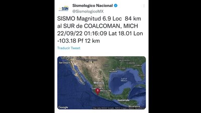 Tuvo epicentro en Michoacán y hasta el momento no reporta víctimas mortales