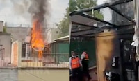 Sauna de madera provoca incendio en azotea de un edificio en La Condesa
