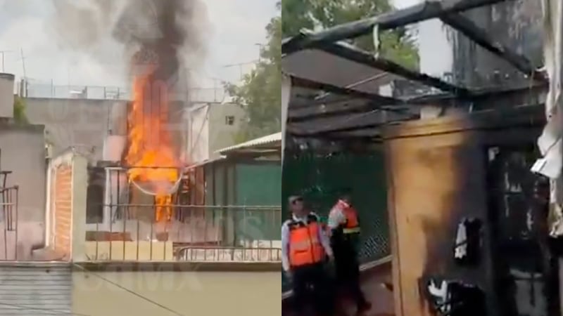 Sauna de madera provoca incendio en azotea de un edificio en La Condesa