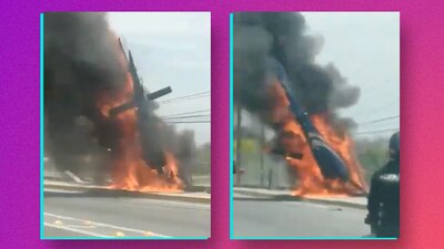 De acuerdo con reportes, la aeronave se desplomó en la carretera rumbo a Laredo