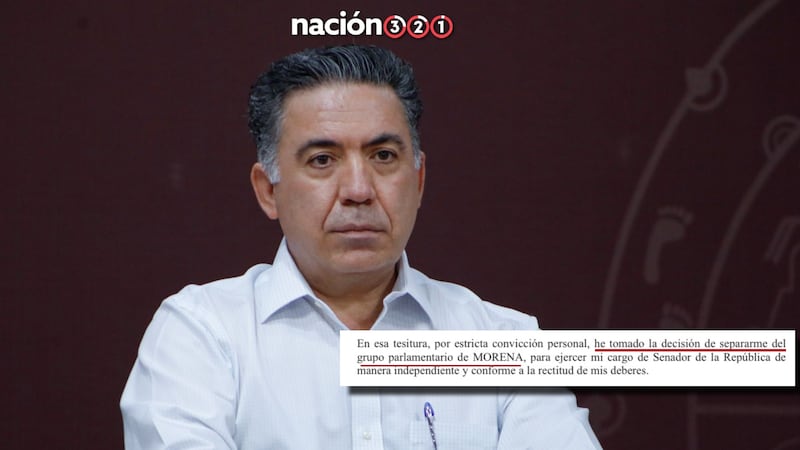 Enrique Inzunza deja la bancada de Morena en el Senado; permanecerá como independiente