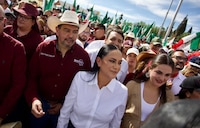 Ariadna Montiel y Andy López Beltrán encabezan marcha de Morena contra Maru Campos en Chihuahua