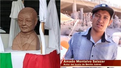 El busto de Benito Juárez que hizo Amado Montalvo