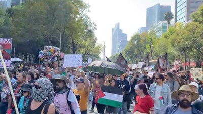 Manifestantes condenaron los ataques armados en Medio Oriente