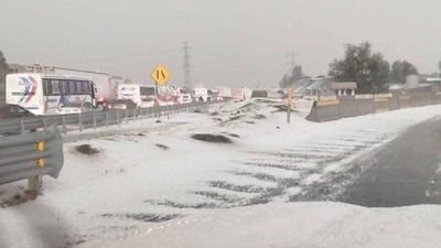 Granizada en Tecámac, Edomex