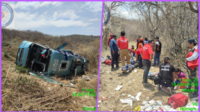 Vuelca autobús en la Taxco-Pilcaya; deja 1 persona sin vida y 30 heridos