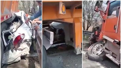 Uno de los tráiler se habría quedado sin frenos, por lo que impactó a varios vehículos