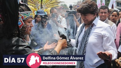 La candidata recibió una "limpia" por parte de habitantes de Teotihuacán