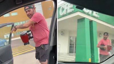 Debido al paso del huracán 'Hilary', la pareja no podían preparar sus alimentos en casa