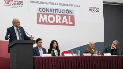 AMLO presentó los lineamientos bajo los cuales se creará la Constitución Moral