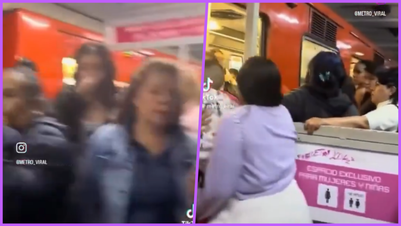 Le ganan el asiento y mujer lanza gas pimienta en vagón del Metro