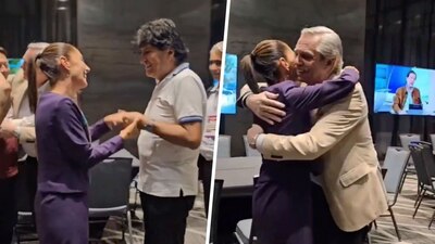 Los políticos sudamericanos abrazaron a la candidata presidencial de Morena