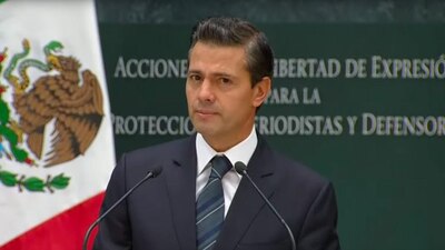 Tras el reciente asesinato de periodistas, el presidente Peña anunció acciones extraordinarias para su defensa