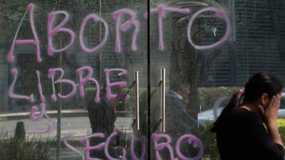 Una pinta a favor del aborto seguro en la Ciudad de México