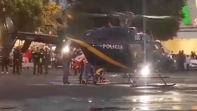 EL menor fue trasladado a un hospital en un helicóptero