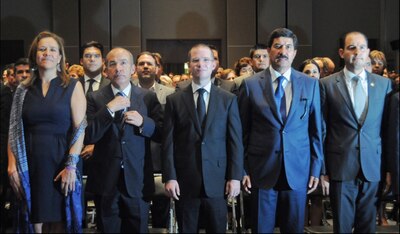De izquierda a derecha: Margarita Zavala, Felipe Calderón, Ricardo Anaya, Javier Corral y Marko Cortés