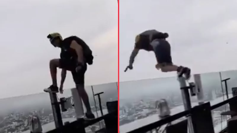 VIDEO: Hombre se lanza desde la terraza de un hotel en Guadalajara, Jalisco