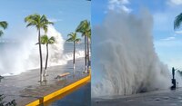 VIDEO: Así se ven las fuertes olas que genera el Huracán ‘Priscilla’ en Puerto Vallarta