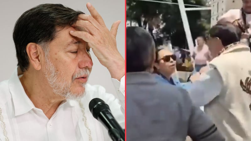 Noroña acusa que fue agredido por una madre buscadora que lo increpó