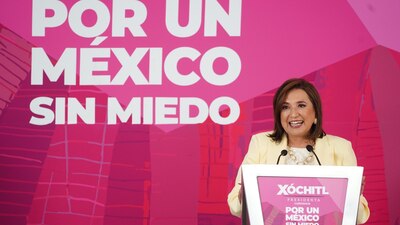 La candidata presidencial ofreció una conferencia este jueves