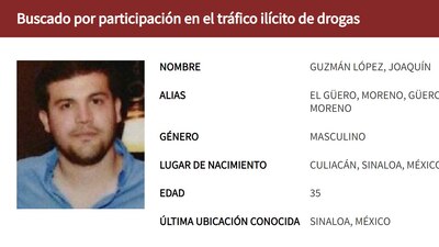 Por tráfico ilícito de drogas en Estados Unidos, según información oficial