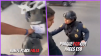 Tiktoker graba a policías con placas falsas presuntamente extorsionando a motociclistas