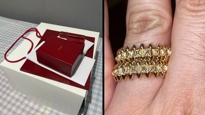 El joven aseguró que el par de aretes "se veía mejor como anillo"