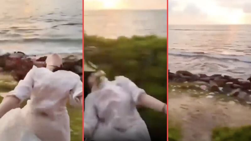 VIDEO: Influencer se cae de tren en movimiento al intentar sacarse una selfie, en Sri Lanka