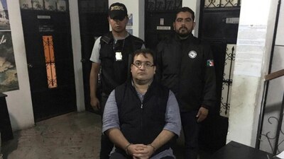 Javier Duarte el 15 de abril de 2017, fecha en la que fue detenido en Guatemala