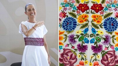 La doctora Sheinbaum usará un vestido bordado por una artesana oaxaqueña