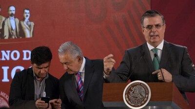Jesús Ramírez Cuevas, Andrés Manuel López Obrador y Marcelo Ebrard Casaubon